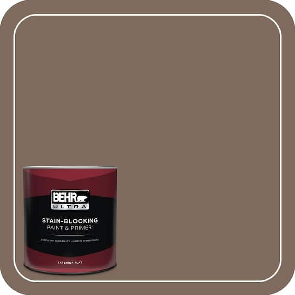 BEHR ULTRA 1 qt. #QE-23 Chalet Flat Exterior Paint & Primer