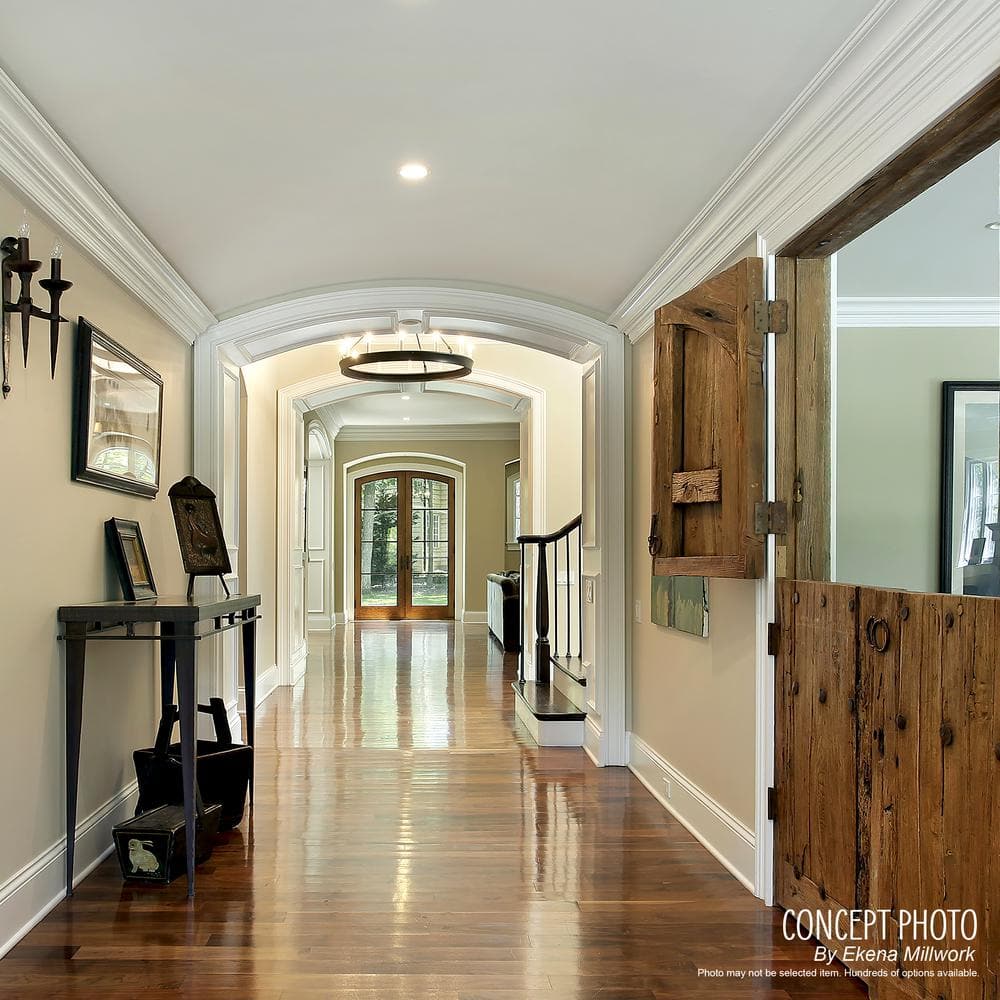Strasbourg White Polyurethane Ornate Crown Moulding, 94.5 inches