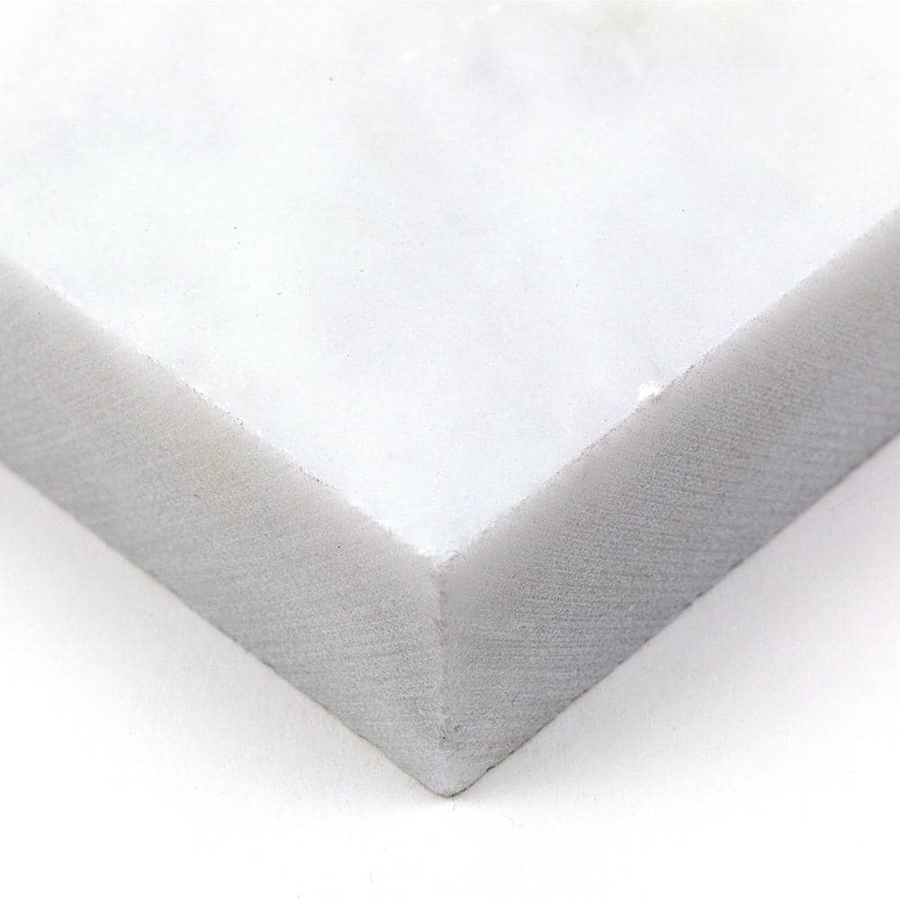 White Carrera Marble 4.75" x 12" Polished Tile Trim