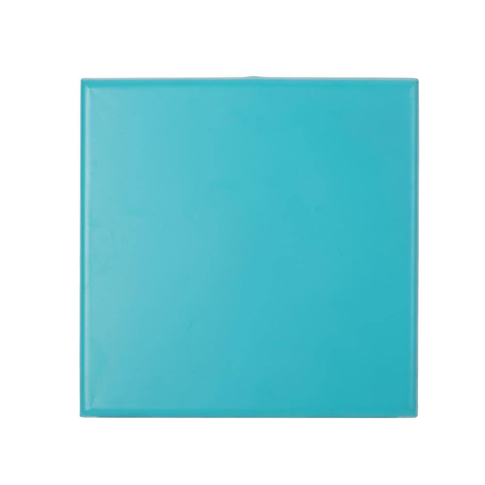 Teal Steel 18" Modern Outdoor Side Table