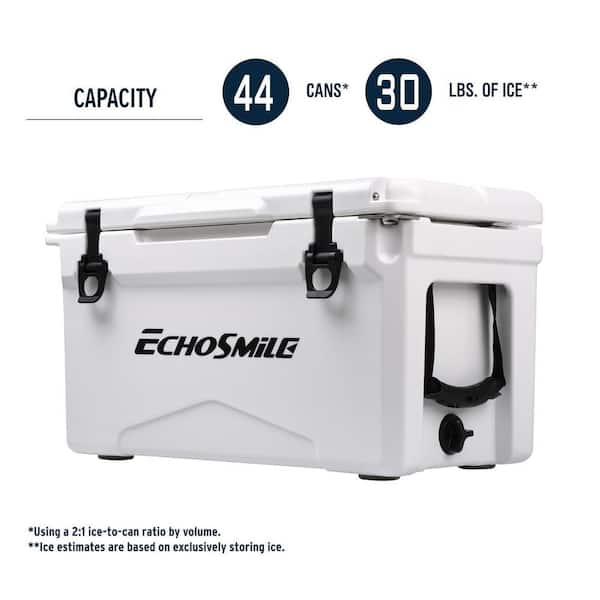 EchoSmile 30 qt. Rotomolded Cooler in White TER-LCL030WB - The