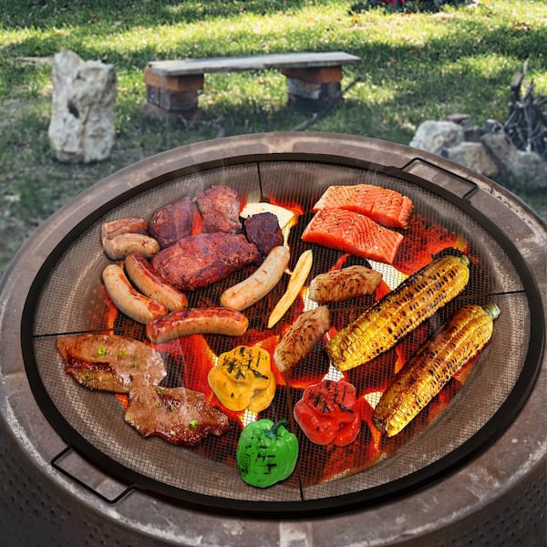 VEVOR 31 in. Dia Fire Pit Grill Grate X-Marks Round Fireplace Grate with  Handles for Campfire Round Fire Pit Grate LPWXHGSKYC366VQ9RV0 - The Home  Depot