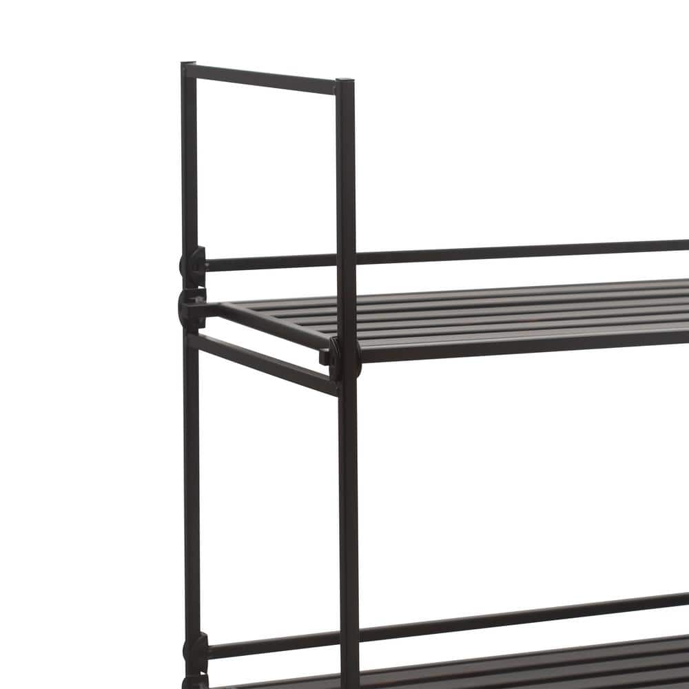 Espresso Wire 3-Tier Adjustable Shelving Unit