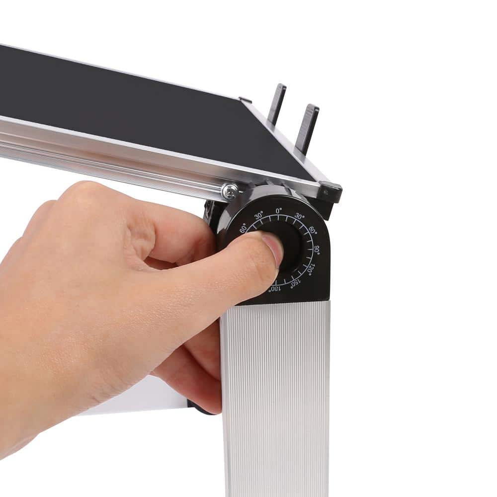 Adjustable Black and Silver Portable Laptop Desk