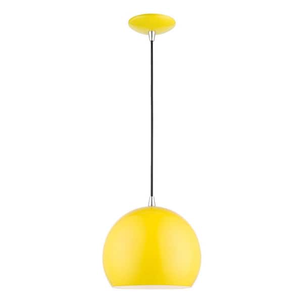 AVIANCE LIGHTING Branbury 1-Light Shiny Yellow Globe Pendant