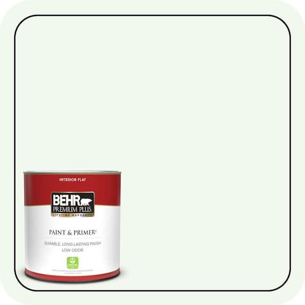 BEHR PREMIUM PLUS 1 qt. #GR-W05 Unwind Flat Low Odor Interior Paint & Primer
