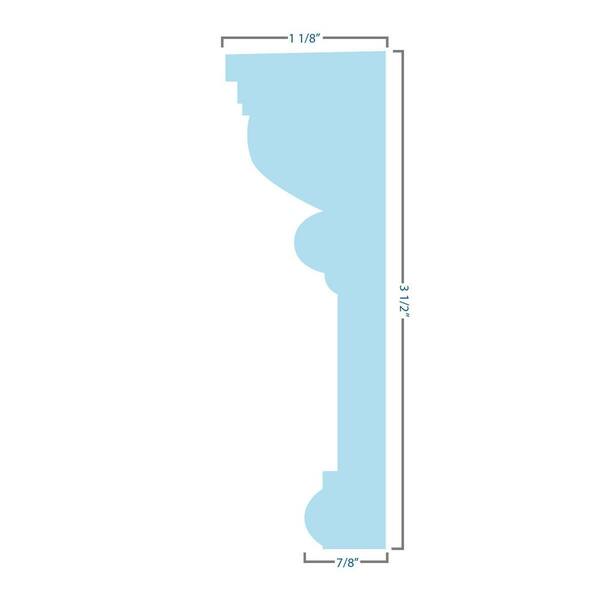 Ekena Millwork 7/8 in. x 55 in. x 3-1/2 in. Polyurethane Bedford Crosshead  Moulding CRH03X55BE - The Home Depot