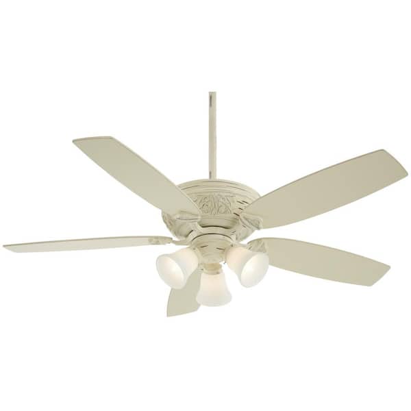 MINKA-AIRE Classica 54 in. Integrated LED Indoor Provencal Blanc Ceiling Fan with Remote