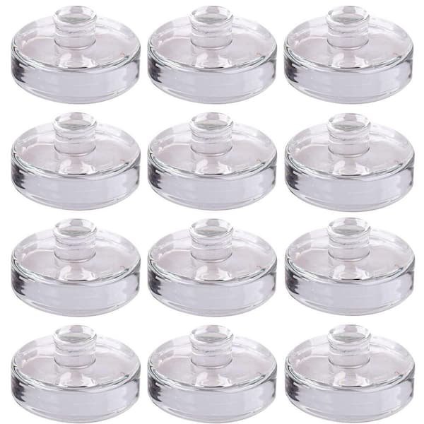 9-Pack Clear Glass Fermentation Weights with Easy Grip Handle, Heavy Fermenting Lids Canning Weight Kit