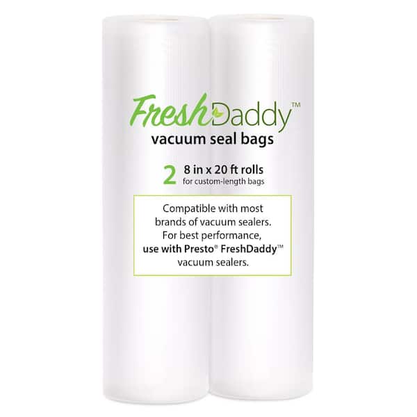 FreshDaddy™ Quart-size Resusable Vacuum Zipper Bags with Ports for Presto®  Vacuum Sealers - Vacuum Sealers - Presto®