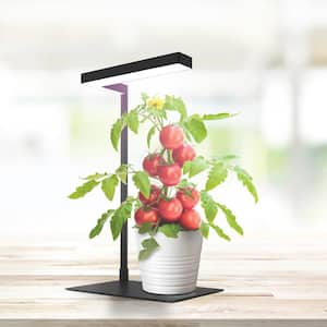 17 in. 14-Watt Vegetation Seeding Flowering Black Integrated LED Indoor Table Top Plant Grow Light Fixture Daylight