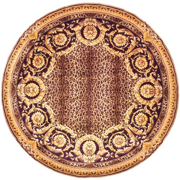 Florence 6 ft. x 6 ft. Assorted Leopard Print Round Rug