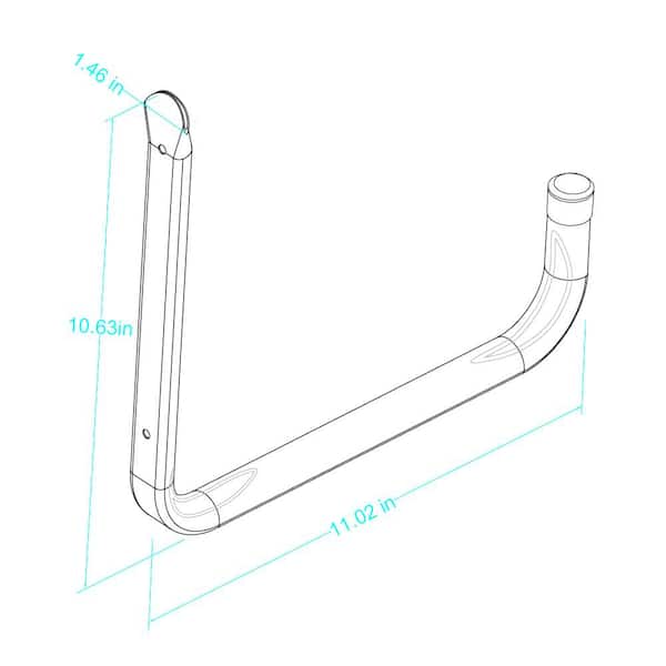 10 in. Wall Mount Zinc Plated Steel Giant Storage Hanger with 25 lb. Capacity