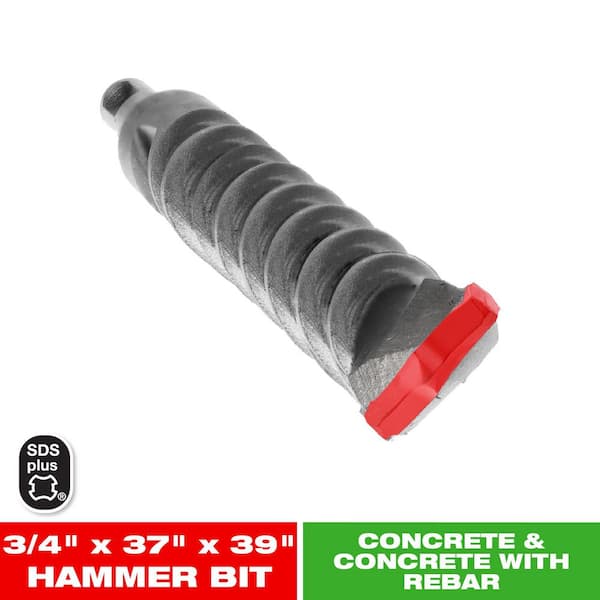 3/4 in. x 37 in. x 39 in. SDS-Plus 2-Cutter Carbide-Tipped Hammer Drill Bit