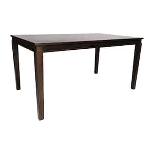 Traditional Wenge Matte Wood 36.25 in. 4 Legs Dining Table Seats 6