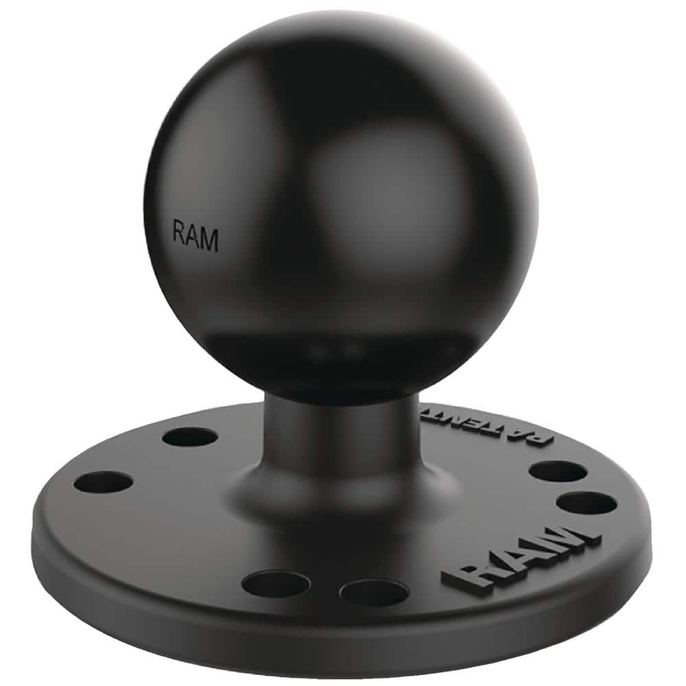 RAM MOUNTS Ram 1 in. Ball Mount With Double Socket Arm & Round Base RAM-B-138U  - The Home Depot
