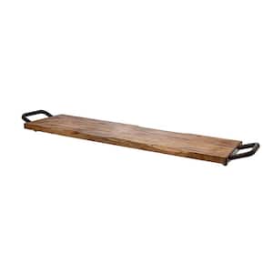 Wood Tray 25 in. with Metal Handle