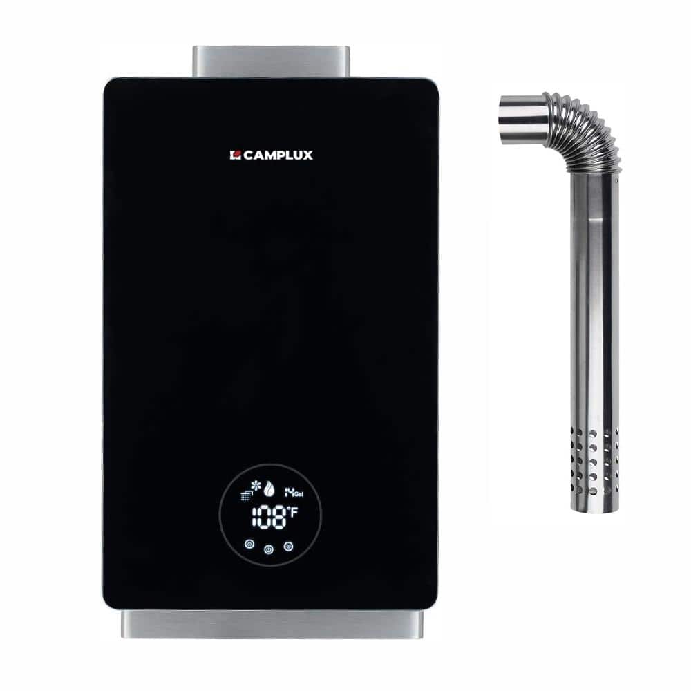 Smart 3.18 GPM 82,000 BTU Natural Tankless Water Heater Indoor Black with Vent Pipe, 2-Years Warranty price history on PriceWatchPro