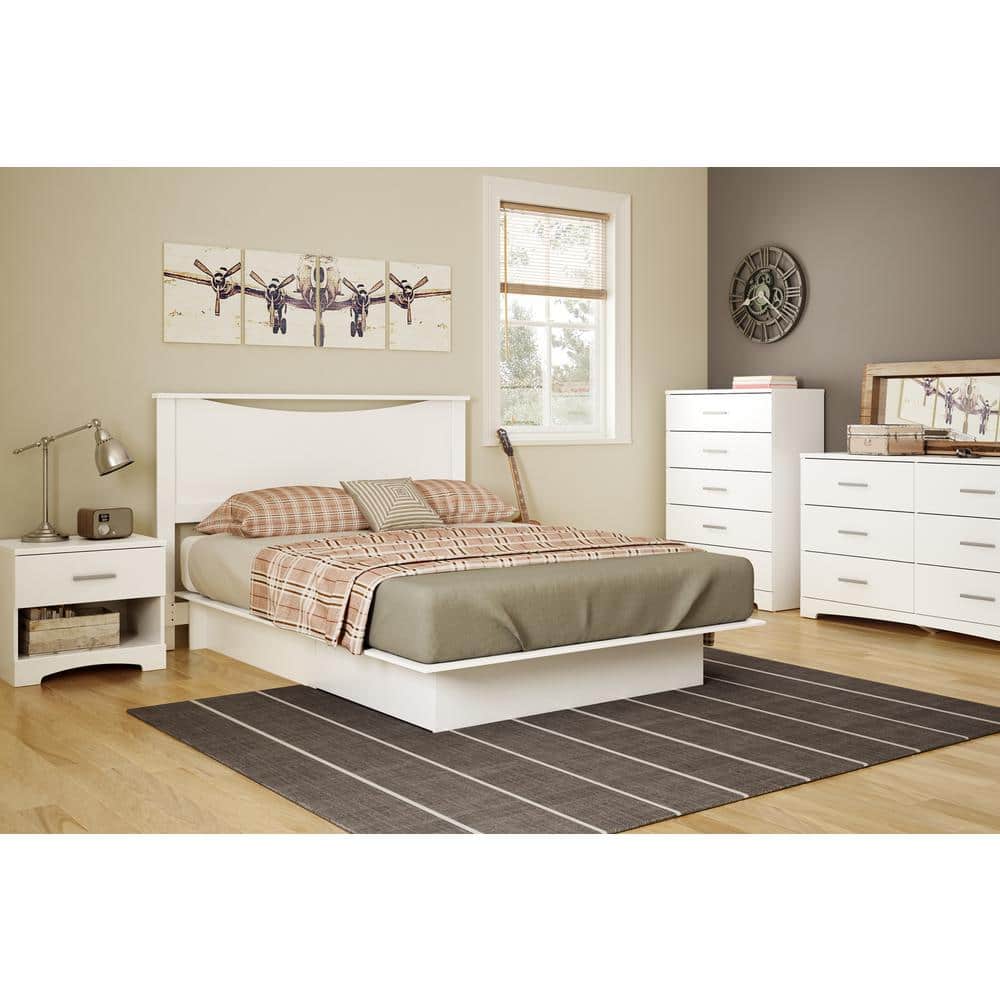 Gramercy Pure White Sleek 1-Drawer Nightstand