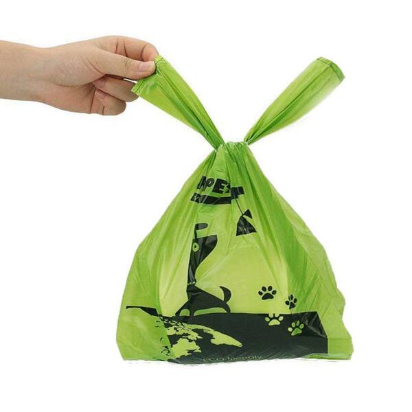 out handle tie dog waste bags