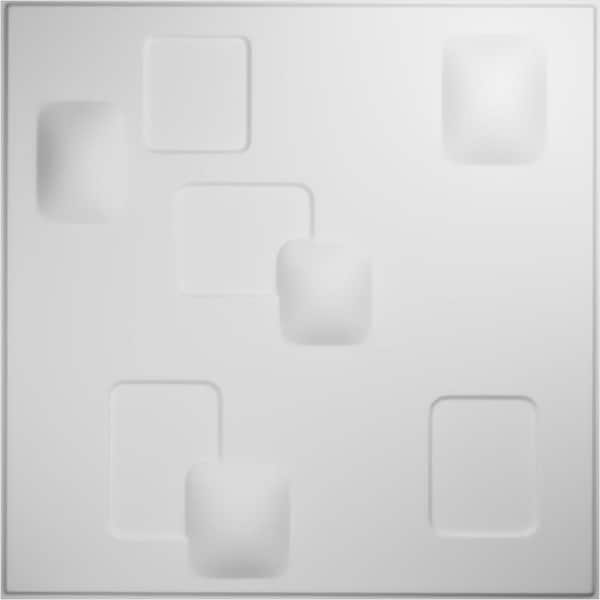 Ekena Millwork 5/8 in. x 19-5/8 in. x 19-5/8 in. PVC White Avila EnduraWall Decorative 3D Wall Panel (2.67 sq. ft.)