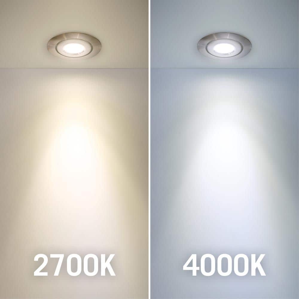 2-Inch Brushed Steel Swivel Recessed LED Puck Light
