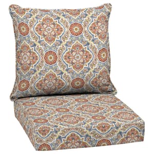 24 in. x 24 in. 2-Piece Deep Seating Outdoor Lounge Cushion in Global Vintage Medallion