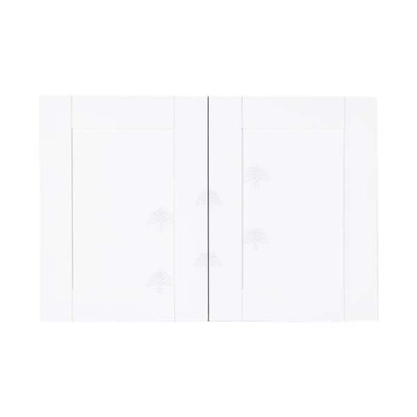 LIFEART CABINETRY Anchester Assembled 30 in. x 24 in. x 12 in. Wall Cabinet with 2-Doors 1-Shelf in White