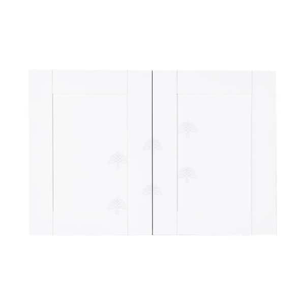 LIFEART CABINETRY Anchester Assembled 33 in. x 24 in. x 12 in. Wall Cabinet with 2-Doors 1-Shelf in White