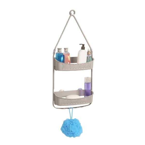 Bath Bliss 2-Way Convertible Shower Caddy in Grey 27190-GREY - The