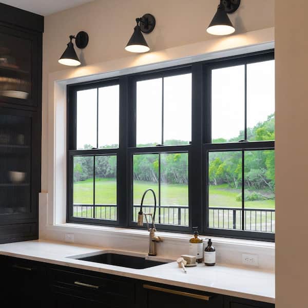 Andersen 23-1/2 in. x 35-1/2 in. 100 Series Black Double-Hung