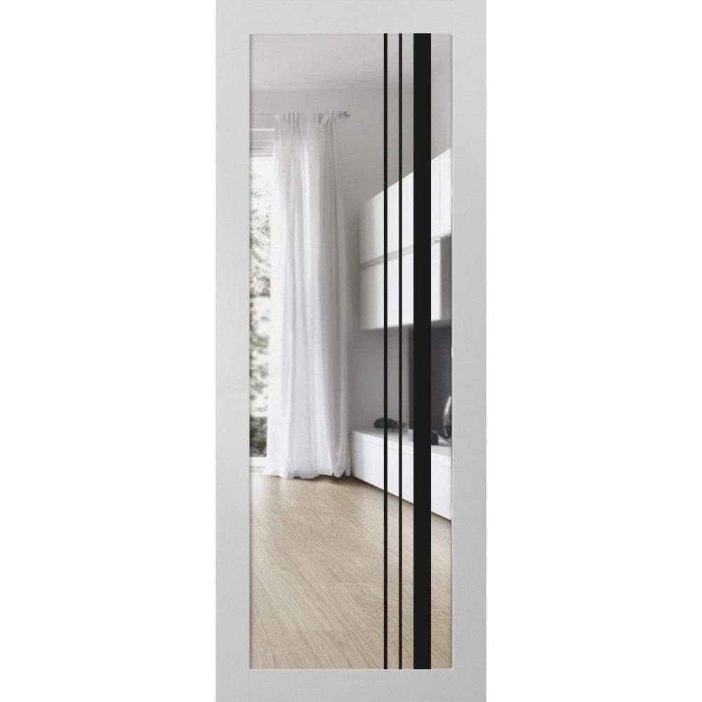 30 in. x 84 in. Solid Wood Clear Glass White Interior Door Slab price history on PriceWatchPro