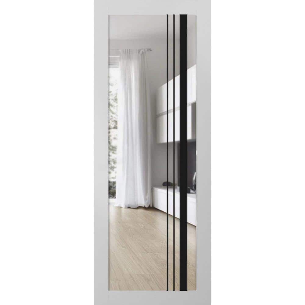 42 in. x 96 in. Solid Wood Clear Glass White Interior Door Slab price history on PriceWatchPro