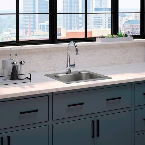 KOHLER Staccato 18 Gauge Stainless Steel 20 in. 1-Hole Drop-in Bar KOHLER Staccato 18 Gauge Stainless Steel 20 in. 1-Hole Drop-in Bar
