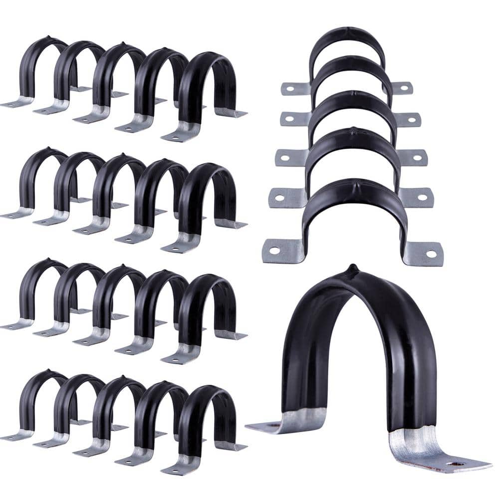 3 in. 2-Hole Pipe Strap U Bracket Plastic Coated Galvanized Steel (25-Pack) price history on PriceWatchPro