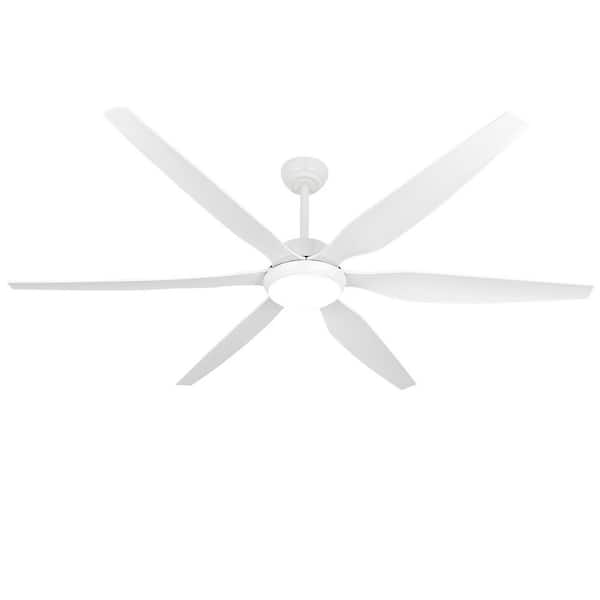 Teamson Kids 52 in. LED Indoor Outdoor White ABS Finish Ceiling Fan with One Light and Remote Control