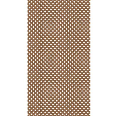 4 ft. x 8 ft. Walnut Brazilian Privacy Vinyl Lattice Panel