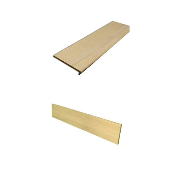 Retread 0.625 in. x 11.5 in. x 42 in. Red Oak Stair Tread and 0.75 in. x 7.5 in. x 42 in. Riser Combo