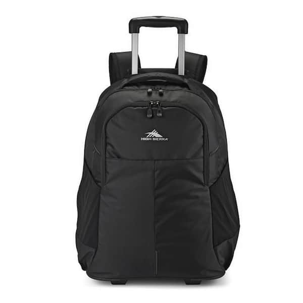 High Sierra 14.6 in. Black Wheeled Backpack with Telescoping Pull Handle