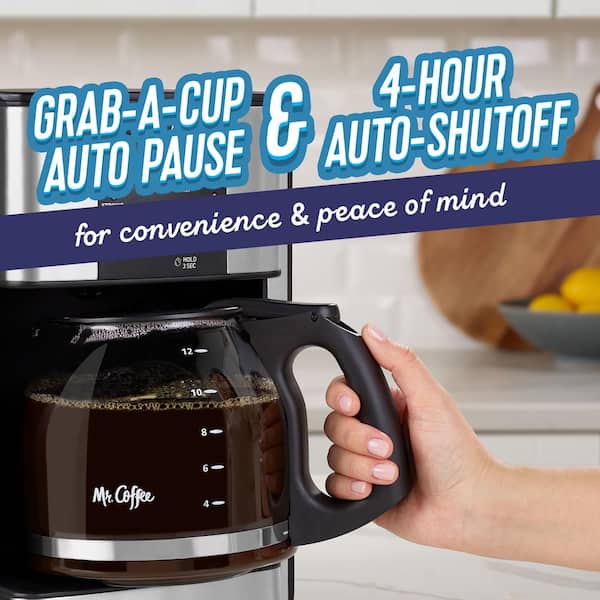 Coffee 12-Cup Black Drip Coffee Maker with 3-Ways to Brew System and  Cleaning Function 2182809