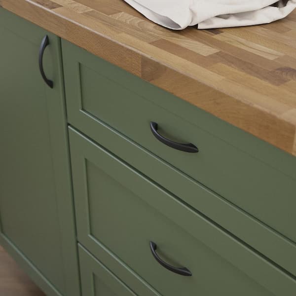 Ethan 3 in. (76 mm) Classic Matte Black Cabinet Drawer Pull