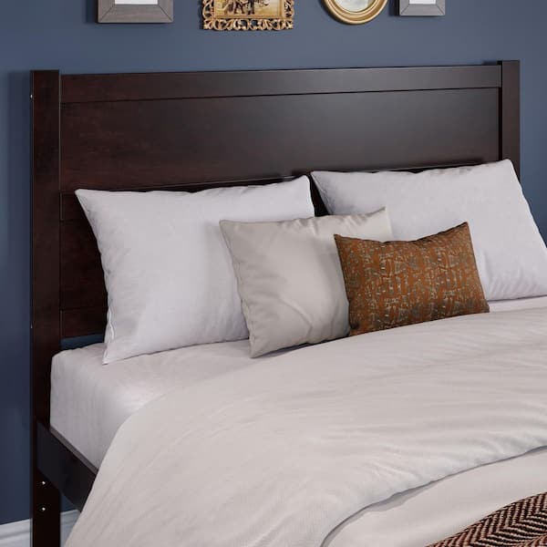 AFI NoHo Brown Queen Solid Wood Headboard with USB Charger
