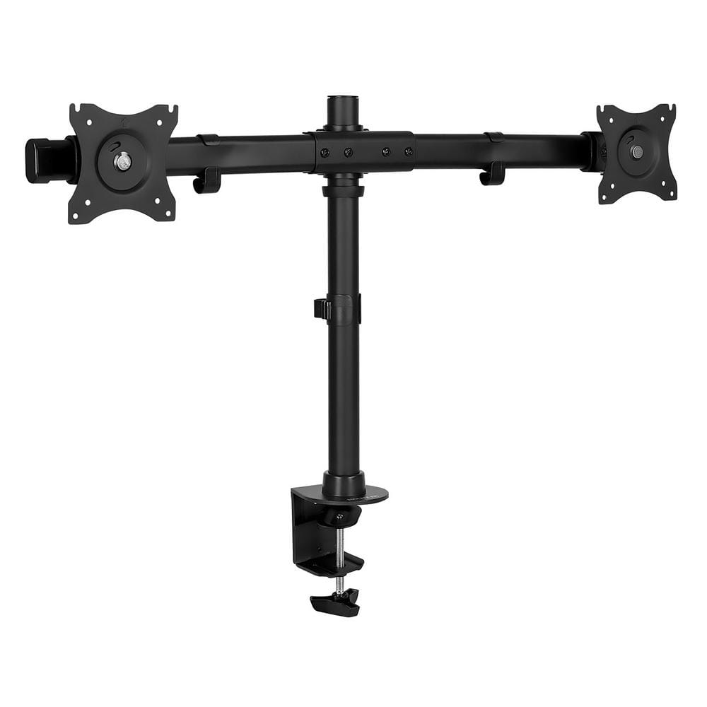MOUNT-IT! Dual Monitor Desk Mount Adapter 13 in. to 27 in. Screen Size  Black MI-2772 The Home Depot