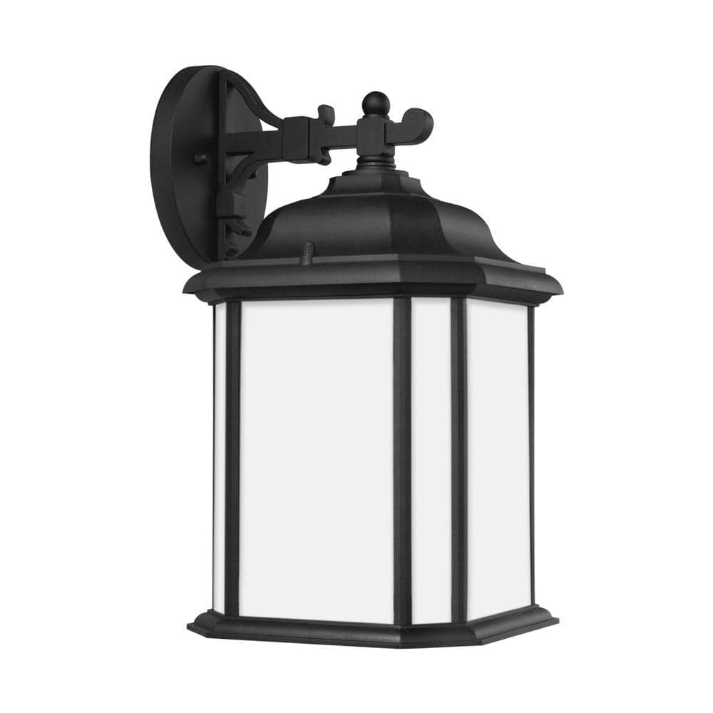 Kent 1-Light Black Outdoor 15 in. Wall Lantern Sconce price history on PriceWatchPro