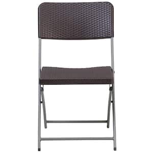 Brown Metal Folding Chair (2-Pack)