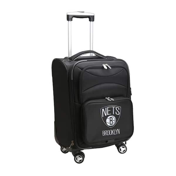 Denco NBA Brooklyn Nets 21 in. Black Carry-On Spinner Softside Suitcase