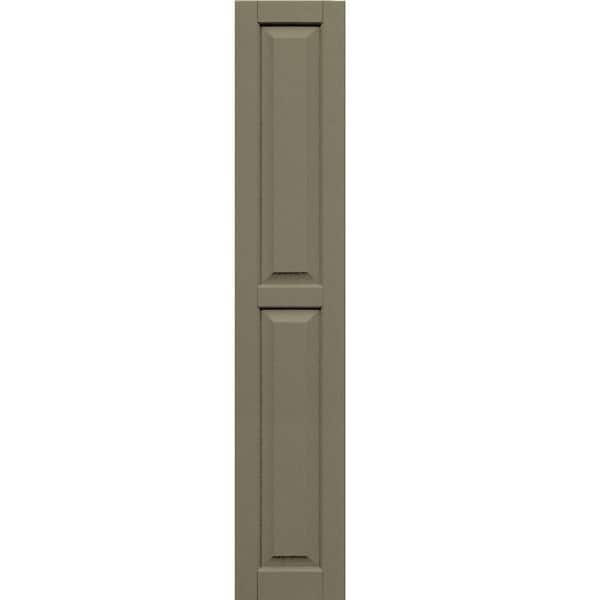 Winworks Wood Composite 12 in. x 67 in. Raised Panel Shutters Pair #660 Weathered Shingle