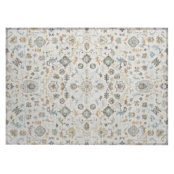 Chantille Machine Washable Indoor/Outdoor Abstract ACN3004 Ivory 3 ft. x 4 ft. Area Rug