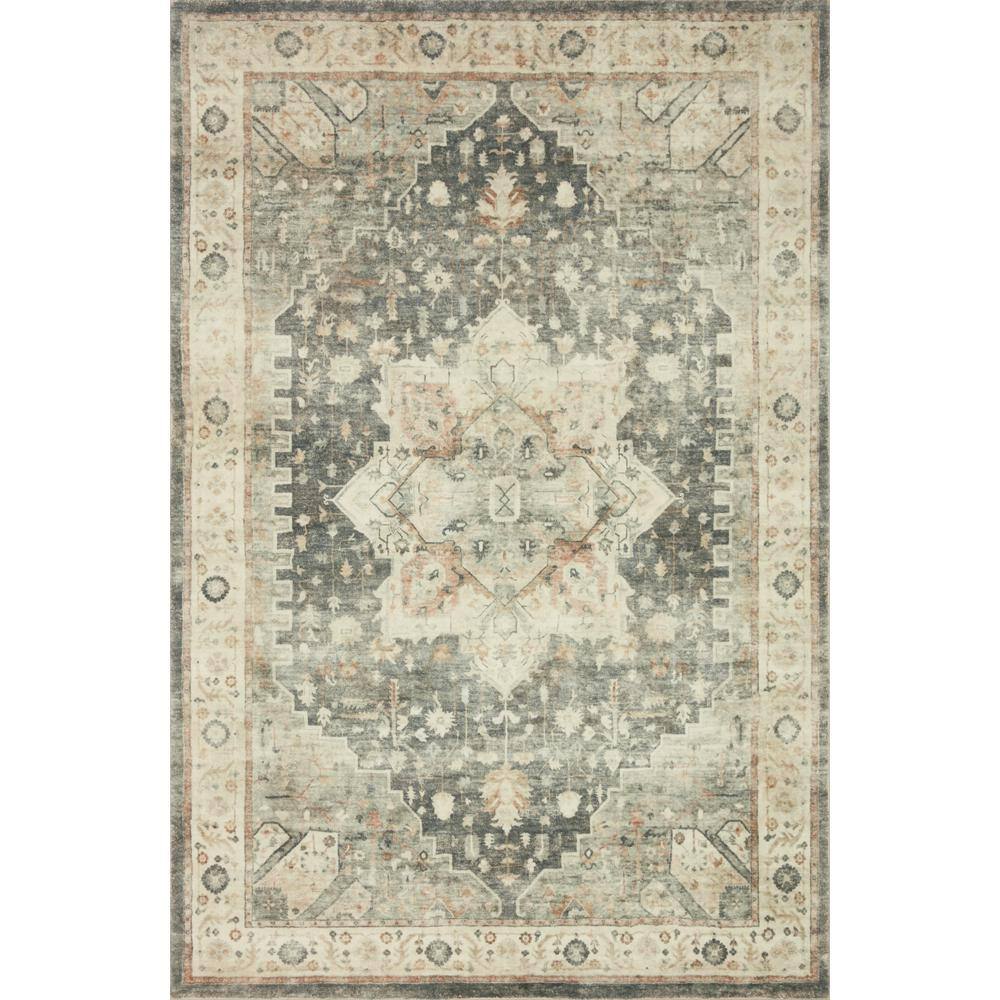 Loloi II Rosette Oriental Traditional Area Rug  Off-White  2 .6  x 7 .6