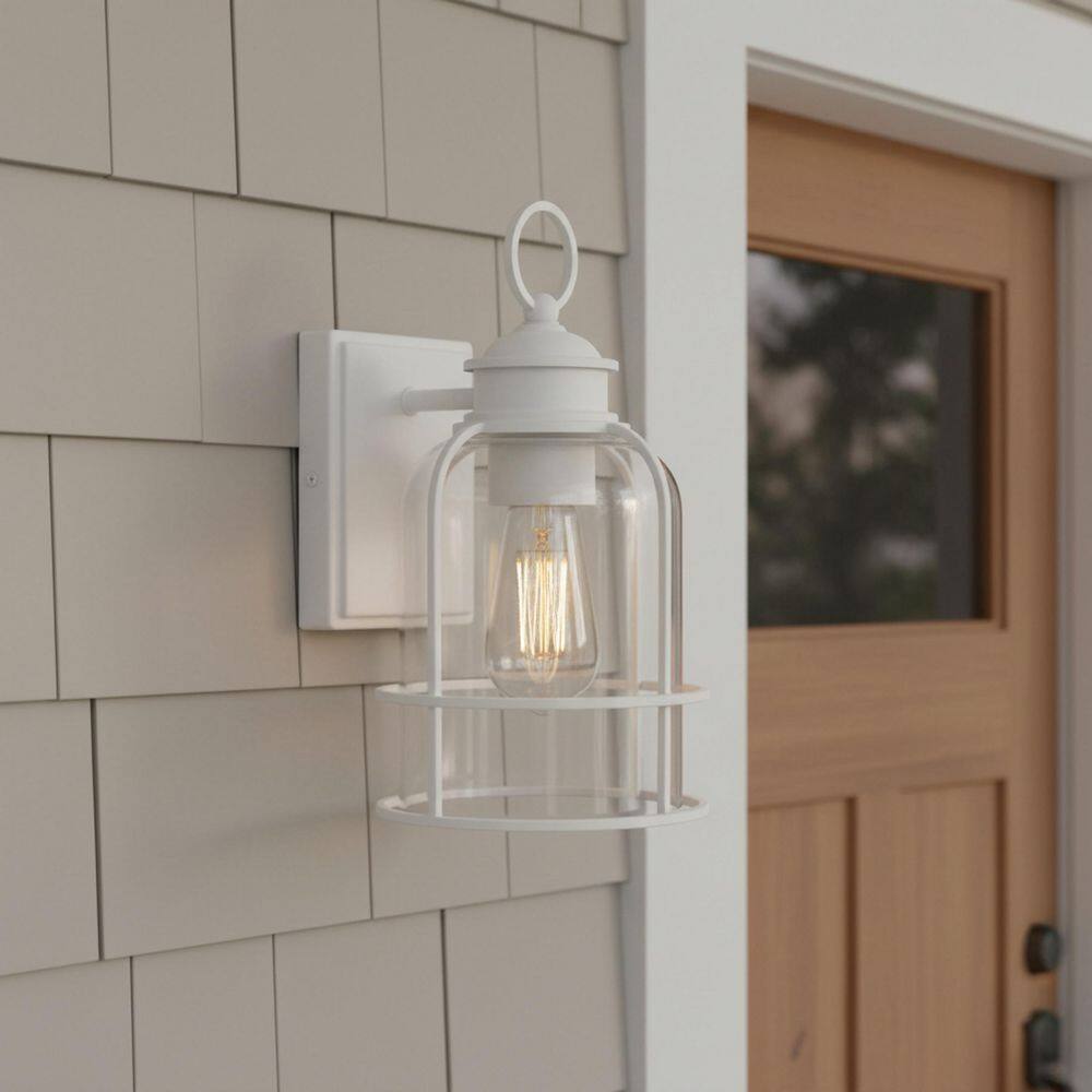 Quoizel Camberly 11.75 in. 1-Light Matte White Outdoor Hardwired